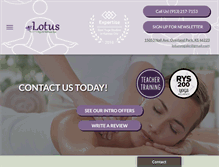 Tablet Screenshot of lotusyogakc.com